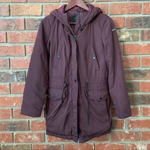 Marc New York Andrew Marc Plum Lined Hooded Jacket Coat XS